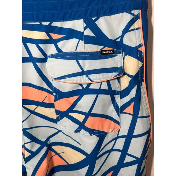 O'Neill Hyperfreak Mens Boardshorts Size 34 Blue Abstract‎ Pattern - Picture 3 of 7